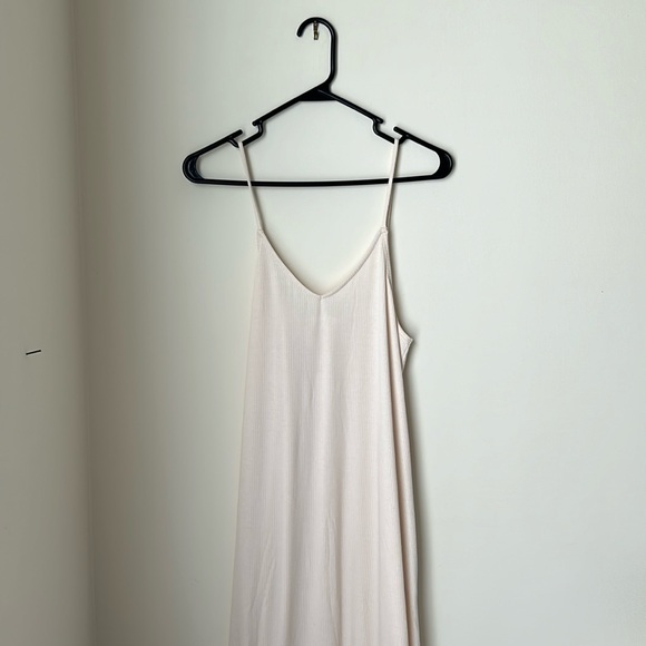 Carly Jean Los Angeles CJ’s Fave Ribbed Spaghetti Dress NWOT cream color. - Picture 2 of 5